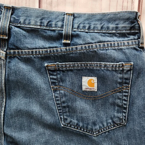 Carhartt "Holter" Relaxed Fit Straight Leg Blue Jeans | Men's Size 40x34 - Picture 7 of 11